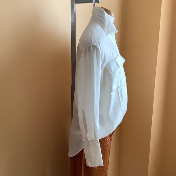 GANT Eggshell Relaxed Flap Pocket Dagger Collar Shirt Size 6 - Picture 4 of 15